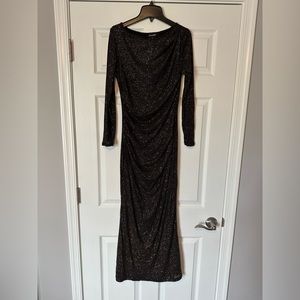 Black glitter gown